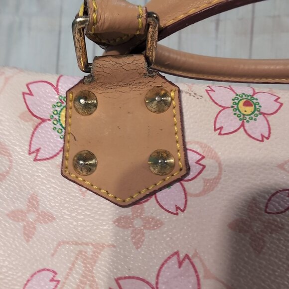 Louis Vuitton Speedy 30 Pink Leather Floral Monogram Women's Shoulder Handbag - Picture 10 of 16